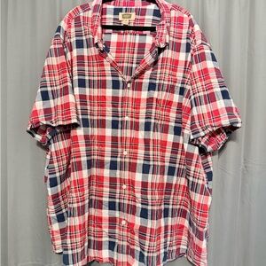 The Foundry Supply Co. Red and Blue Plaid Shirt